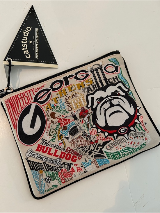 Catstudio Handbags - Catstudio university of georgia emblems Zip Pouch NEW Bulldog Sanford stadium